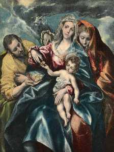 El Greco (Doménikos Theotokopoulos) - Holy Family with Mary Magdalen