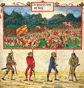 Albrecht Altdorfer - Emperor Maximilian triumphal scene The Swiss war