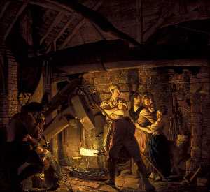 Joseph Wright Of Derby - An Iron Forge