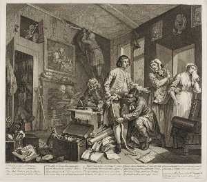 William Hogarth - Plate one, from A Rake's Progress - (buy famous paintings)