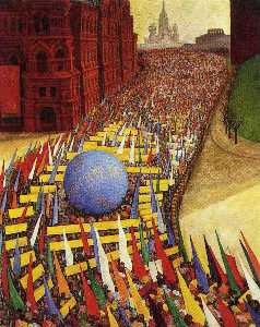 Diego Rivera - May Day Procession in Moscow