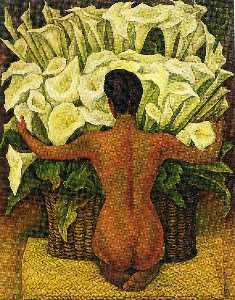 Diego Rivera - Nude with Calla Lilies