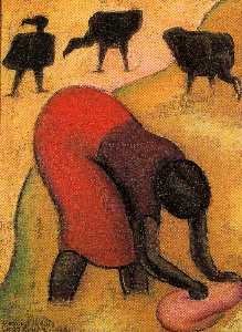 Diego Rivera - Washerwoman with Zopilotes
