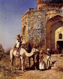 Edwin Lord Weeks - Old Blue-Tiled Mosque, Outside of Delhi, India