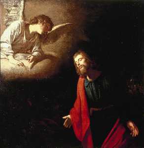 Gerard Van Honthorst (Gerrit Van Honthorst) - Christ in the Garden of Gethsemane (The Agony in the Garden)