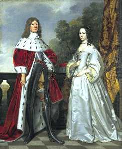 Gerard Van Honthorst (Gerrit Van Honthorst) - Double portrait of Friedrich Wilhelm I and Louise Henriette