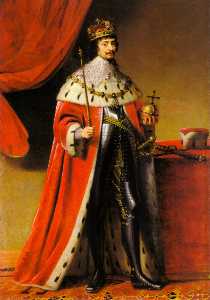 Gerard Van Honthorst (Gerrit Van Honthorst) - Portrait of Frederick V, Elector Palatine , as King of Bohemia