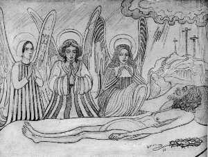James Ensor - le Christ veille par les anges