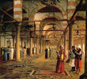 Jean Léon Gérôme - Public Prayer in the Mosque of Amr, Cairo