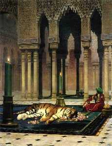 Jean Léon Gérôme - The Pasha-s Sorrow (aka Dead Tiger)