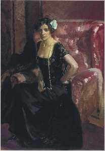 Joaquin Sorolla Y Bastida - Clotilde in Evening Dress