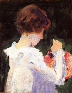 John Singer Sargent - Study of Polly Barnard for --Carnation, Lily, Lily, Rose--