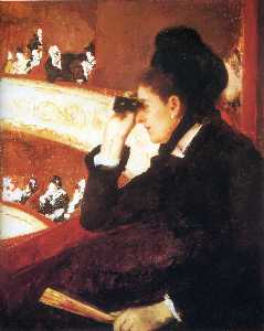 Mary Stevenson Cassatt - In the Loge - (buy famous paintings)