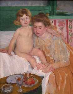 Mary Stevenson Cassatt - Mother and Child (Baby Getting Up from His Nap)