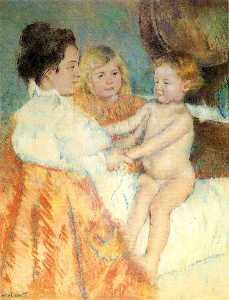 Mary Stevenson Cassatt - Mother Sara and the Baby counterproof