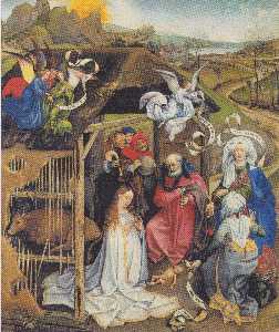 Robert Campin (Master Of Flemalle) - Adoration of the Shepherds