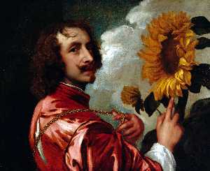 Anthony Van Dyck - Self-portrait with a Sunflower