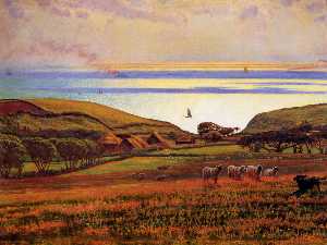 William Holman Hunt - Fairlight Downs, Sunlight on the Sea