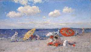 William Merritt Chase - At the seaside