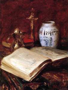 William Merritt Chase - The Old Book