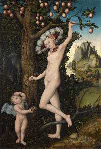 Lucas Cranach The Elder - Cupid complaining to Venus.