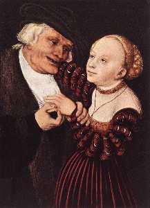 Lucas Cranach The Elder - Old Man and Young Woman