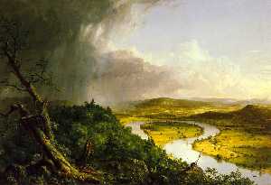 Thomas Cole - The Oxbow - (own a famous paintings reproduction)