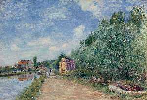 Alfred Sisley - Canal du Loing Chemin de Halage