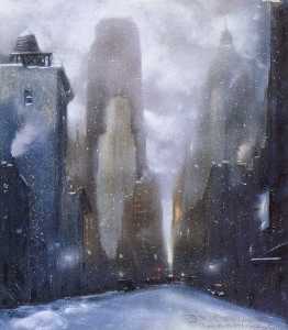 Everett Shinn - Snowy Evening New York