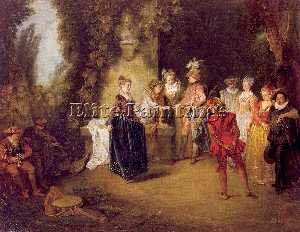 Jean Antoine Watteau - The French Theater