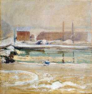 John Henry Twachtman - View from the Holley House, Winter