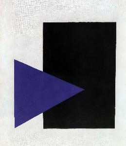 Kazimir Severinovich Malevich - Supremtist Painting. Black Rectangle, Blue Triangle