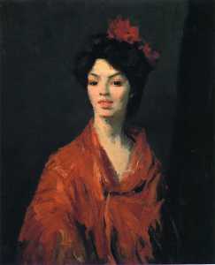 Robert Henri - Spanish Woman in a Red Shawl