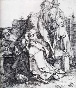 Albrecht Durer - The Holy Family with St John, The Magdalen and Nicodemus