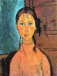 Amedeo Clemente Modigliani - Girl with Pigtails