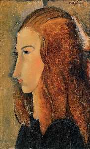 Amedeo Modigliani - Portrait of Jeanne Hebutern