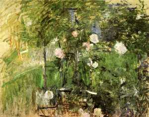 Berthe Morisot - A Corner of the Rose Garden