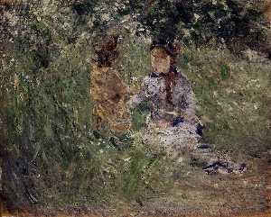 Berthe Morisot - Julie with Pasie in the Garden at Bougival