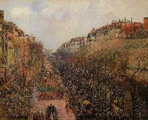 Camille Pissarro - Boulevard Montmartre Mardi Gras