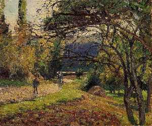 Camille Pissarro - The Little Bridge, Pontoise