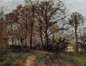 Camille Pissarro - Trees on a Hill, Autumn, Landscape in Louveciennes