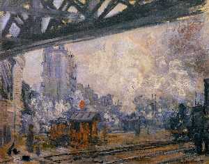 Claude Monet - Exterior View of the Saint-Lazare Station