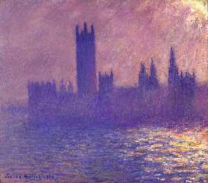 Claude Monet - Houses of Parlilament, Sunlight Effect