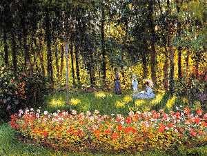 Claude Monet - The Artist-s Family in the Garden