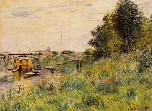 Claude Monet - The Banks of the Seine at the Argenteuil Bridge