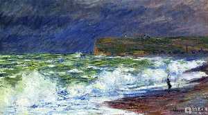 Claude Monet - The Beach at Fecamp