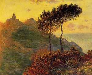 Claude Monet - The Church at Varengeville, against the Sunset