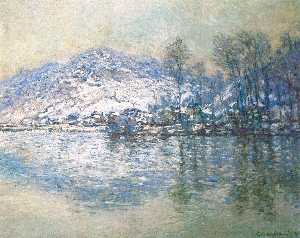 Claude Monet - The Seine at Port Villez, Snow Effect