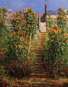 Claude Monet - The Steps at Vetheuil