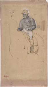 Edgar Degas - A Jockey on His Horse